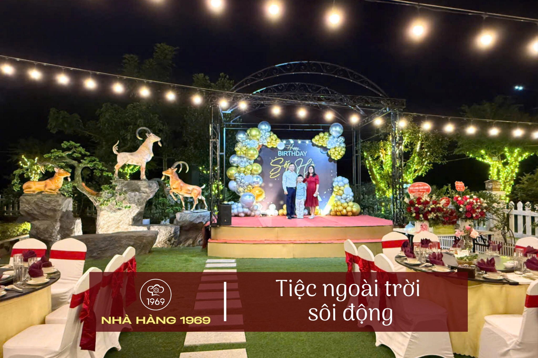 không gian ngoài trời phù hợp tổ chức sự kiện